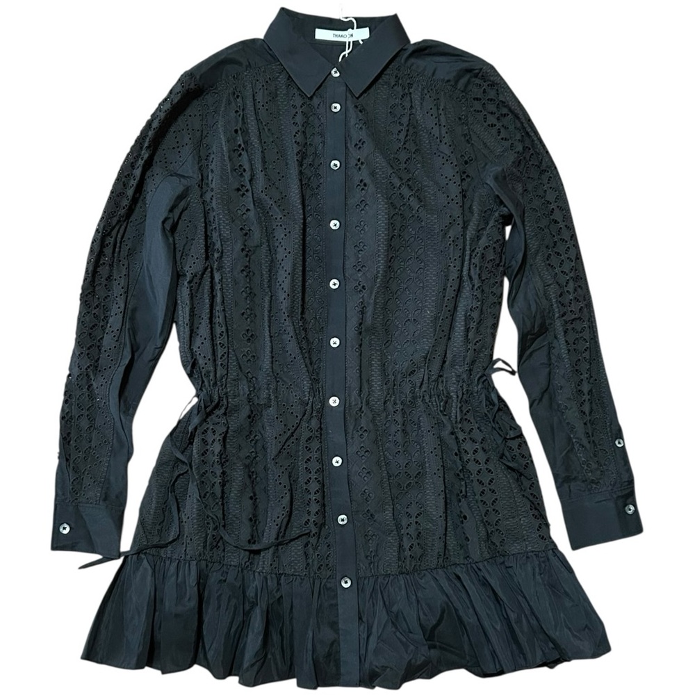 Thakoon Cotton Eyelet Shirt Dress